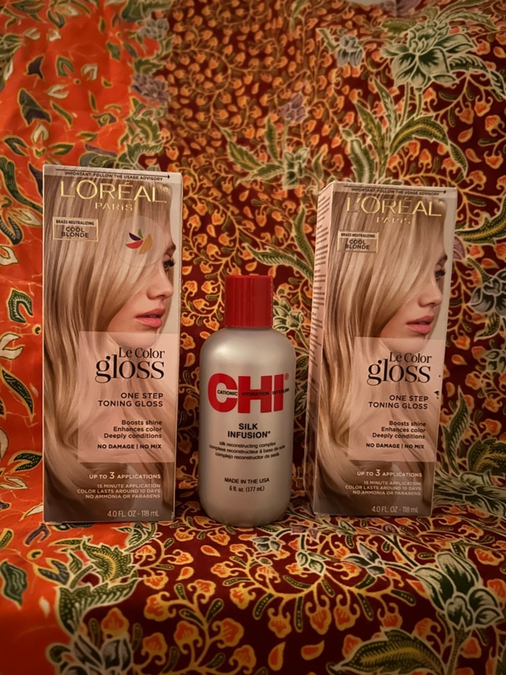 L'Oreal Le Color Gloss One Step Toning Gloss - Blonde &Chi silk infusion